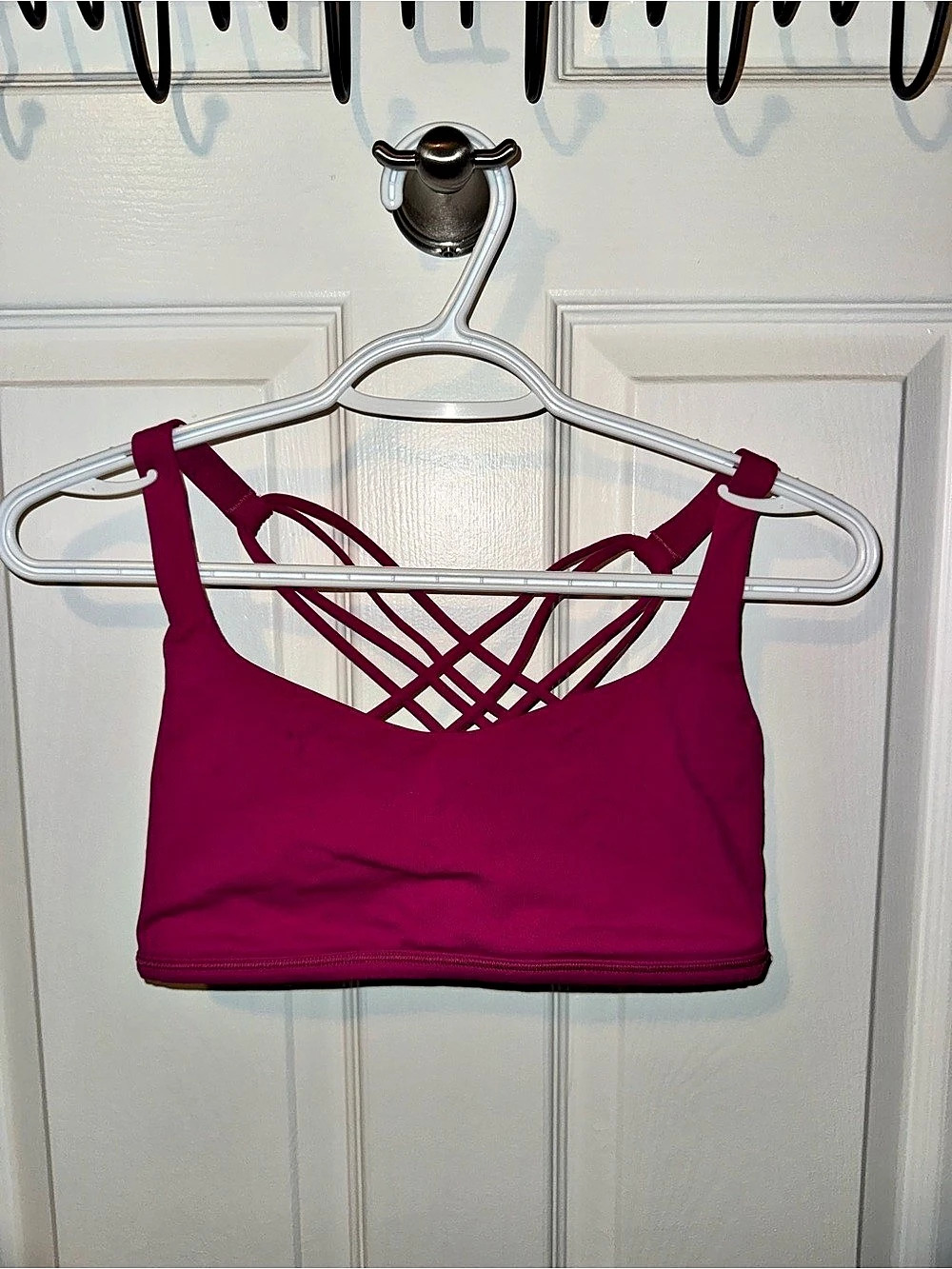 lululemon Free to Be Wild Bra Strappy Sports Bra Purple